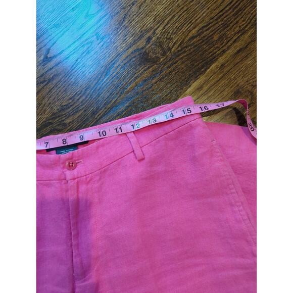 Ralph Lauren Blue Label Linen Pink Wide Leg Pants - Picture 4 of 4